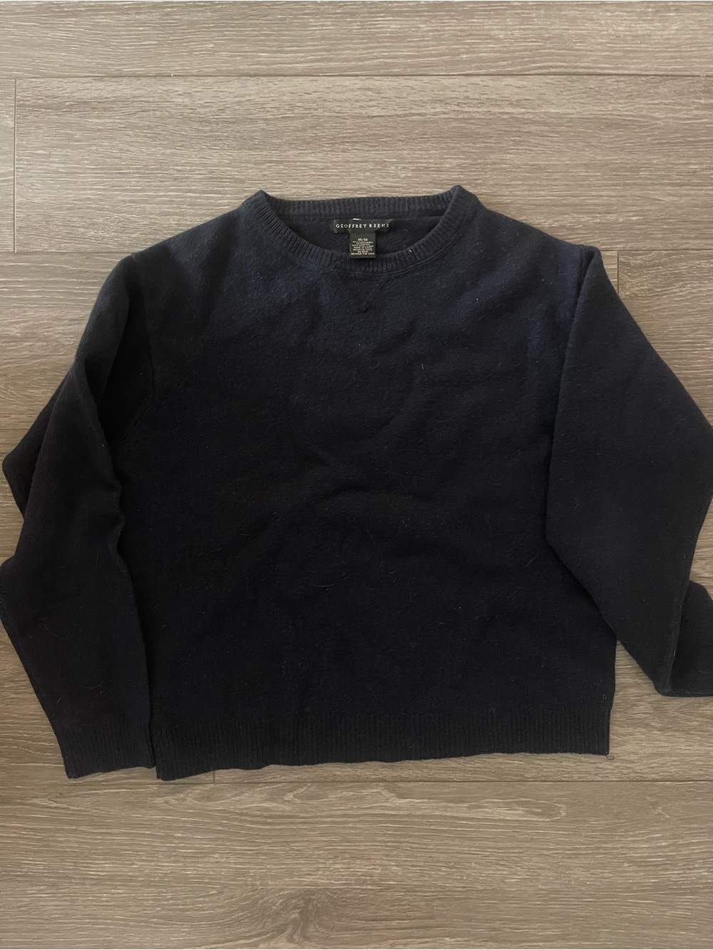 Geoffrey Beene Navy Blue Crewneck Sweater - Men's
